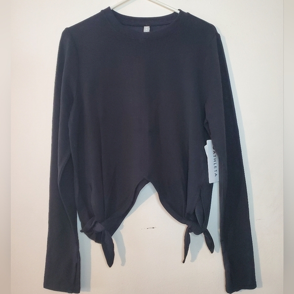 NWT Athleta Nirvana Side Tie Sweatshirt Size Medium - Picture 4 of 16
